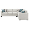 Ashlee Sleeper Sectional Sofa Greige Chenille 6 Pillows 111 Inch BM329664