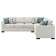 Ashlee Sleeper Sectional Sofa Greige Chenille 6 Pillows 111 Inch BM329664