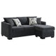 Storia Sleeper Sectional Chaise Sofa, Dark Gray, 4 Pillows, 84 Inch