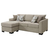 Storia Sleeper Sectional Chaise Sofa Camel Brown 4 Pillows 84 Inch