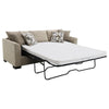 Storia Sleeper Sectional Chaise Sofa Camel Brown 4 Pillows 84 Inch