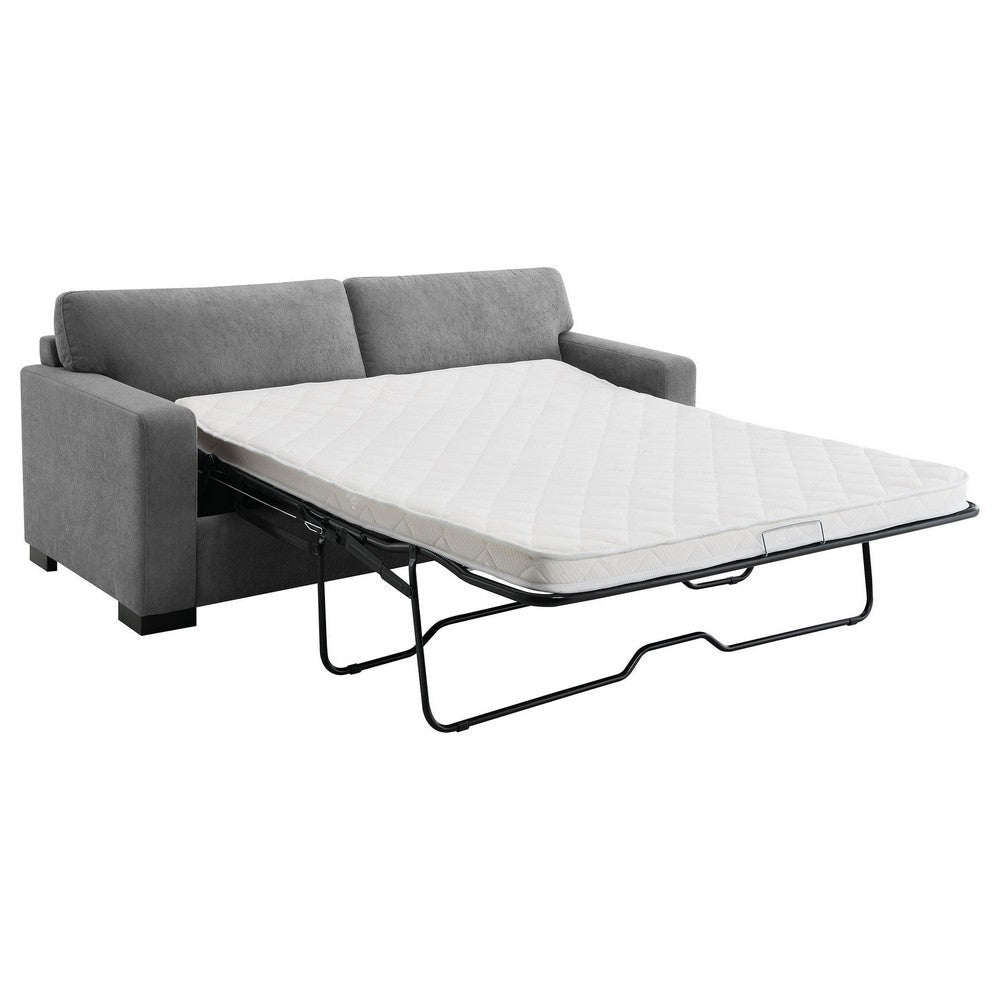 Simmi Sofa Sleeper with Queen Mattress Light Gray Fabric 82 Inch BM329668