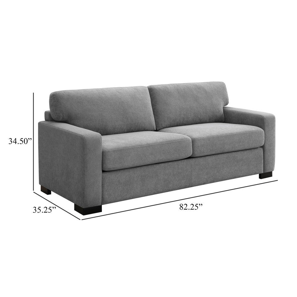 Simmi Sofa Sleeper with Queen Mattress Light Gray Fabric 82 Inch BM329668