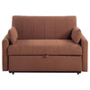 Porta Sleeper Sofa Full Bed Copper Brown Boucle Pillows 60 Inch BM329673