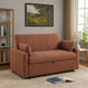 Porta Sleeper Sofa Full Bed Copper Brown Boucle Pillows 60 Inch BM329673