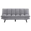 Loyla Convertible Sofa Bed Tufted Slate Gray Fabric Black 78 Inch
