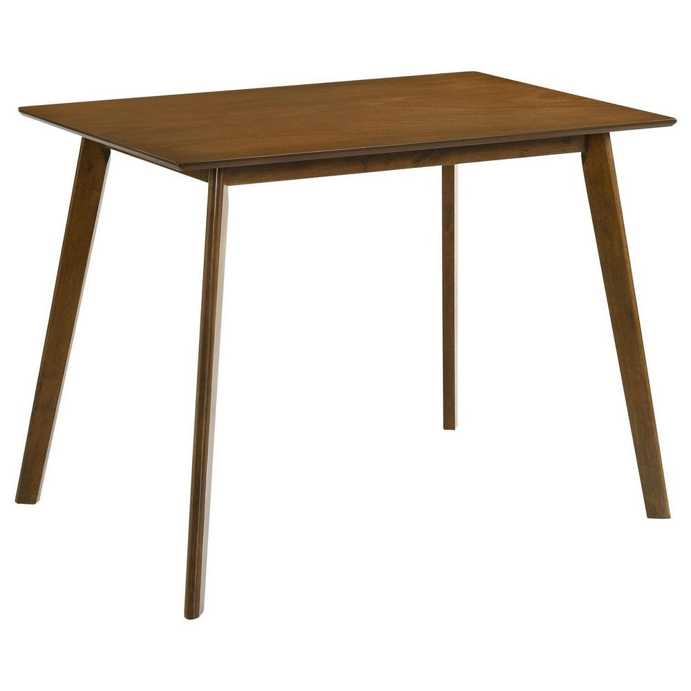 Rinona 5pc Counter Height Dining Set 4 Chairs Gray Fabric Brown Wood BM329679