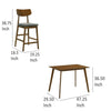 Rinona 5pc Counter Height Dining Set 4 Chairs Gray Fabric Brown Wood BM329679