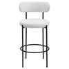 Winona Bar Height Chair Set of 2 White Boucle Black Metal 30 Inch BM329683