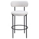 Winona Bar Height Chair Set of 2 White Boucle Black Metal 30 Inch BM329683
