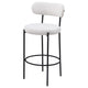 Winona Bar Height Chair Set of 2 White Boucle Black Metal 30 Inch BM329683