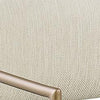 Tiara Bar Chair Set of 2 Beige Fabric Gold Black Metal 30 Inch