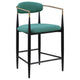 Tiara Counter Height Chair Set of 2 Teal Green Black Metal 25 Inch