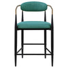 Tiara Counter Height Chair Set of 2 Teal Green Black Metal 25 Inch