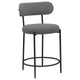 Winona Counter Height Chair Set of 2 Gray Boucle Black Metal 25 Inch BM329693