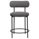 Winona Counter Height Chair Set of 2 Gray Boucle Black Metal 25 Inch BM329693