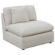 Hobo 6pc Modular Sectional Sofa, Ivory Fabric, 10 Pillows, 120 Inch