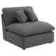 Hobo 6pc Sectional Sofa, Charcoal Gray Fabric, 10 Pillows, 120 Inch