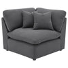 Hobo 6pc Sectional Sofa Charcoal Gray Fabric 10 Pillows 120 Inch BM329703
