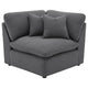 Hobo 6pc Sectional Sofa Charcoal Gray Fabric 10 Pillows 120 Inch BM329703