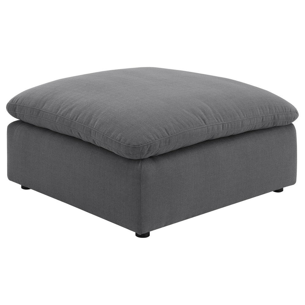 Hobo 6pc Sectional Sofa, Charcoal Gray Fabric, 10 Pillows, 120 Inch