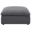 Hobo Square Ottoman, Charcoal Gray Fabric, Foam Cushions, 40 Inch