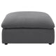 Hobo Square Ottoman, Charcoal Gray Fabric, Foam Cushions, 40 Inch