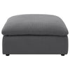 Hobo Square Ottoman Charcoal Gray Fabric Foam Cushions 40 Inch BM329705
