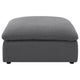 Hobo Square Ottoman Charcoal Gray Fabric Foam Cushions 40 Inch BM329705