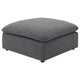 Hobo Square Ottoman Charcoal Gray Fabric Foam Cushions 40 Inch BM329705