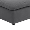 Hobo Square Ottoman, Charcoal Gray Fabric, Foam Cushions, 40 Inch