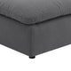 Hobo Square Ottoman, Charcoal Gray Fabric, Foam Cushions, 40 Inch