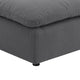 Hobo Square Ottoman Charcoal Gray Fabric Foam Cushions 40 Inch BM329705