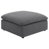 Hobo Square Ottoman, Charcoal Gray Fabric, Foam Cushions, 40 Inch