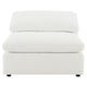 Allias Modular Armless Chair, White Boucle Fabric, Plush Foam Cushions