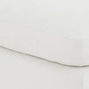 Allias Ottoman, White Boucle Fabric, Plush Foam Cushions, 44 Inch