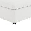 Allias Ottoman White Boucle Fabric Plush Foam Cushions 44 Inch