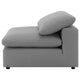 Allias Modular Armless Chair, Gray Boucle Fabric, Plush Foam Cushions