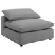 Allias Modular Armless Chair, Gray Boucle Fabric, Plush Foam Cushions