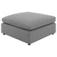 Allias Ottoman Gray Boucle Fabric Plush Foam Cushions 44 Inch