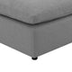 Allias Ottoman Gray Boucle Fabric Plush Foam Cushions 44 Inch