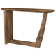Leti Sofa Console Table 46 Inch Brown Mango Wood L Shaped Base BM329715