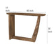 Leti Sofa Console Table 46 Inch Brown Mango Wood L Shaped Base BM329715