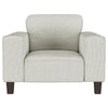 Dero Accent Chair 37 Inch Light Gray Faux Corduroy Wide Track Arms