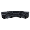 Reclining Sectional Sofa 119 Inch Black Faux Leather Wireless Charge BM329722