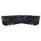 Reclining Sectional Sofa 119 Inch Black Faux Leather Wireless Charge BM329722