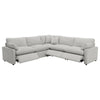 Biny 5pc L Shape Modular Sectional Sofa Light Gray Power Reclining BM329723