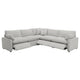 Biny 5pc L Shape Modular Sectional Sofa Light Gray Power Reclining BM329723