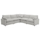 Biny 5pc L Shape Modular Sectional Sofa, Light Gray, Power Reclining