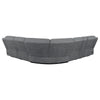 Diko 6pc Modular Sectional Sofa Dark Gray Chenille Power Reclining BM329725